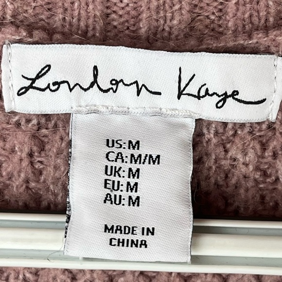 Cozy Long Line Cardigan Duster Medium Dusty Rose Maeve by London Kaye Pockets - Picture 4 of 13